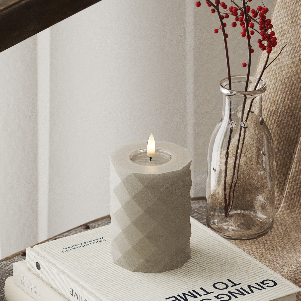 Deluxe Homeart Square LED blokové svetlo Ø 7,5 x 10 cm Piesková LED diódy Square 4