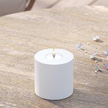 Deluxe Homeart Utomhus LED Blockljus Ø 10 x 10 cm Vit LED utomhusljus Blockljus 2