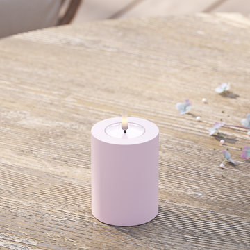 Deluxe Homeart Utendørs LED Blokklys Ø 7,5 x 10 cm Støvet rød LED utendørs lysblokklys 2