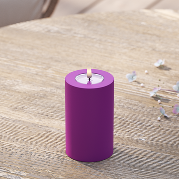 Deluxe Homeart Φωτιστικό μπλοκ LED εξωτερικού χώρου Ø 7,5 x 12,5 cm Βιολετί Φως μπλοκ εξωτερικού φωτός LED 1