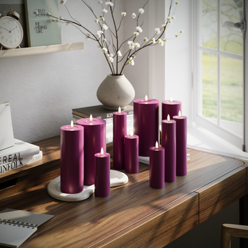 Deluxe Homeart LED plokkvalgusti pakett - Violett - 3 x 5 x 20 | 3 x 5 x 12,5 | 2 x 7,5 x 20 | 2x 10x20 cm pakend 1