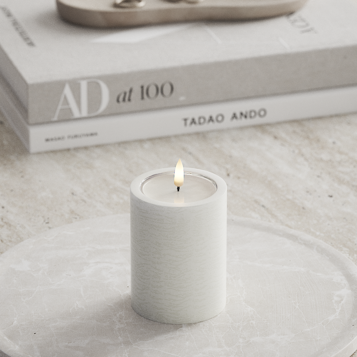 Deluxe Homeart Unique LED Blokklys D 7,5 x 10 cm Hvit unique blokklys 1