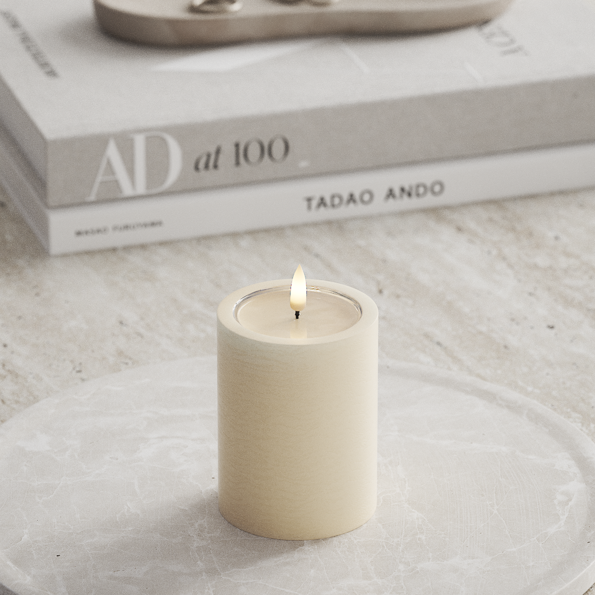 Deluxe Homeart Unique LED blokové svetlo D 7,5 x 10 cm Krémová unique blokové svetlo 1