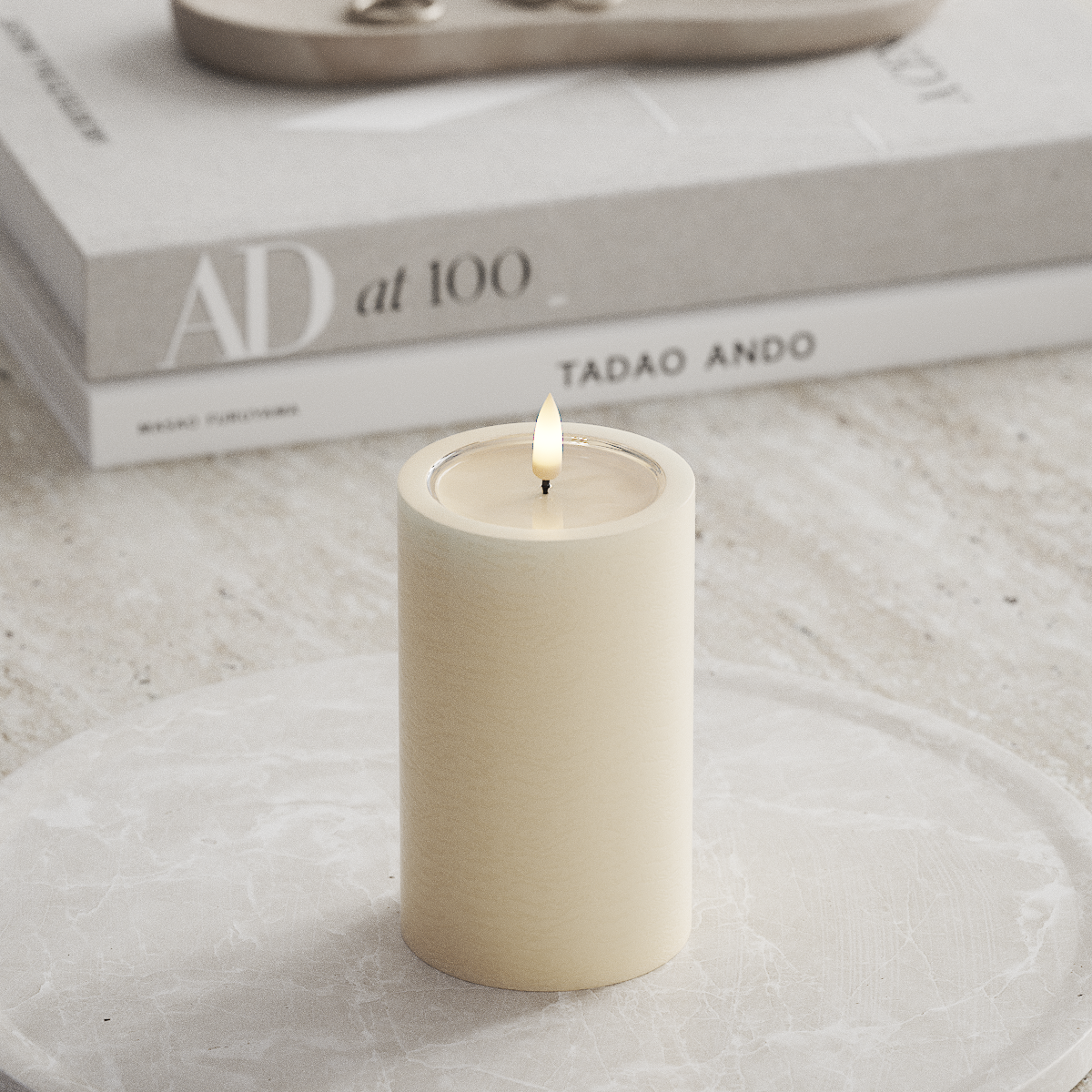 Deluxe Homeart Unique LED blokové svetlo D 7,5 x 12,5 cm Krémová unique blokové svetlo 1