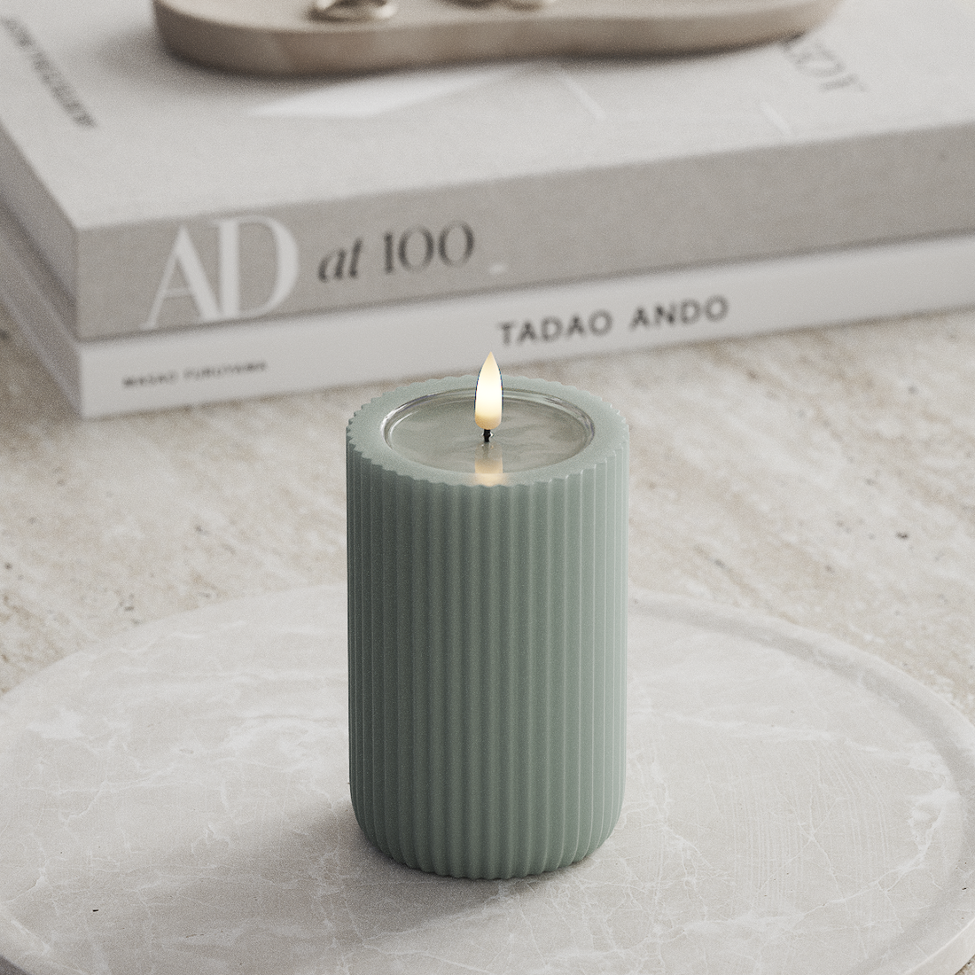 Deluxe Homeart Unique LED drážkové světlo D 8 x 12,5 cm Šalvějově zelená unique drážkové světlo 3