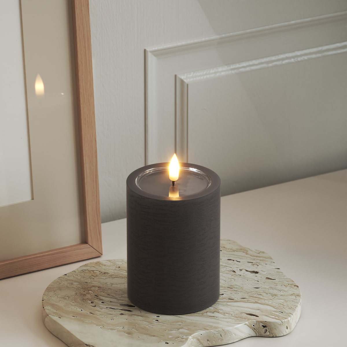 Deluxe Homeart Unique LED blokové svetlo D 7,5 x 10 cm Moka unique blokové svetlo 3