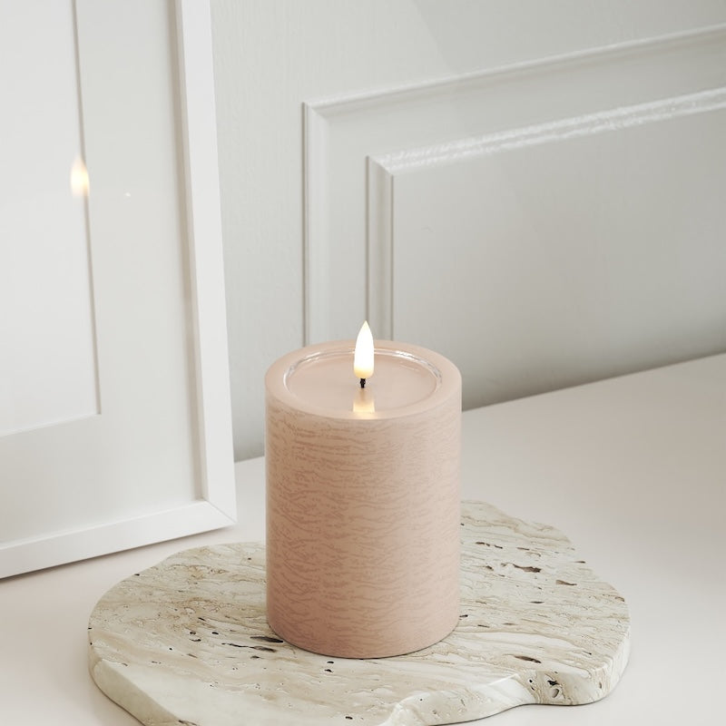 Unique Candles Unique LED blokové svetlo D 7,5 x 10 cm Ružová