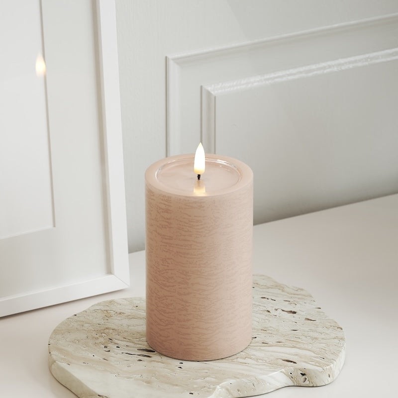 Unique Candles Unique LED blokové svetlo D 7,5 x 12,5 cm Ružová