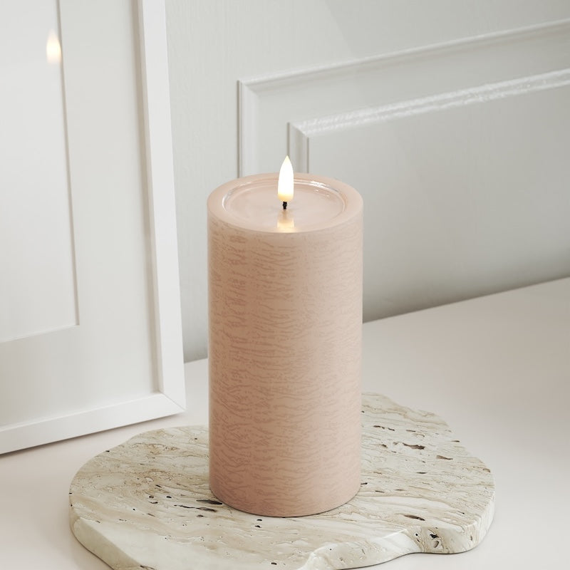 Unique Candles Unique LEDs Vela pilar D 7,5 x 15 cm Rosa