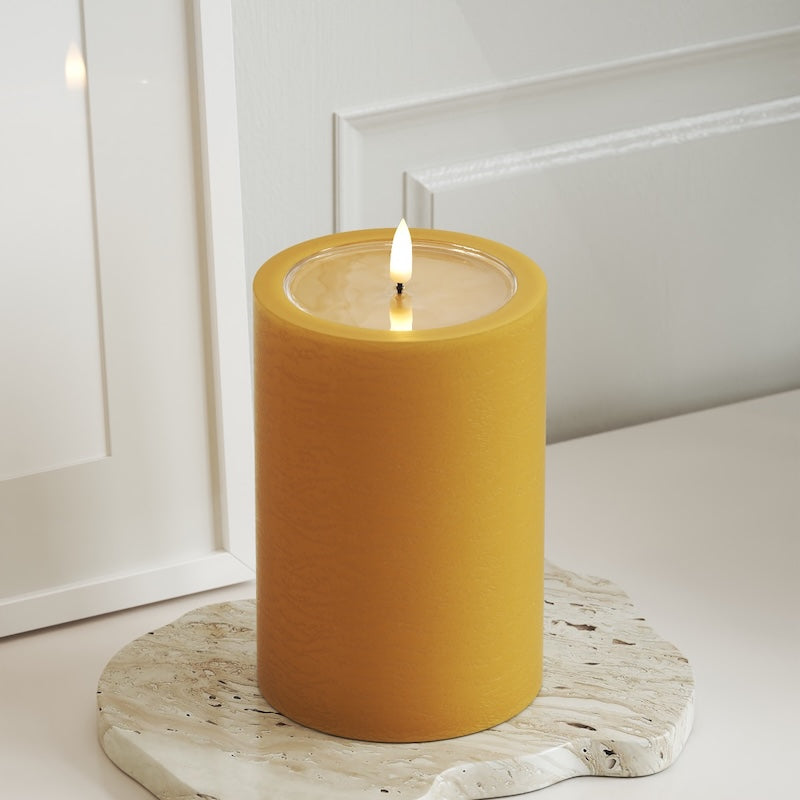 Unique Candles Unique Φωτιστικό μπλοκ LED D 10 x 15 cm Κάρι