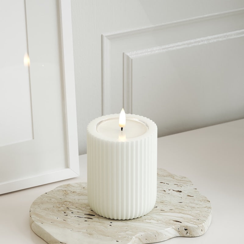 Unique Candles Unique Φωτιστικό αυλάκωσης LED D 8 x 10 cm Λευκό